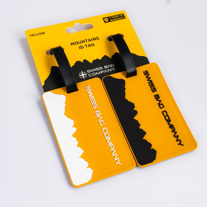 2x Mountains ID Luggage Tag - Yellow