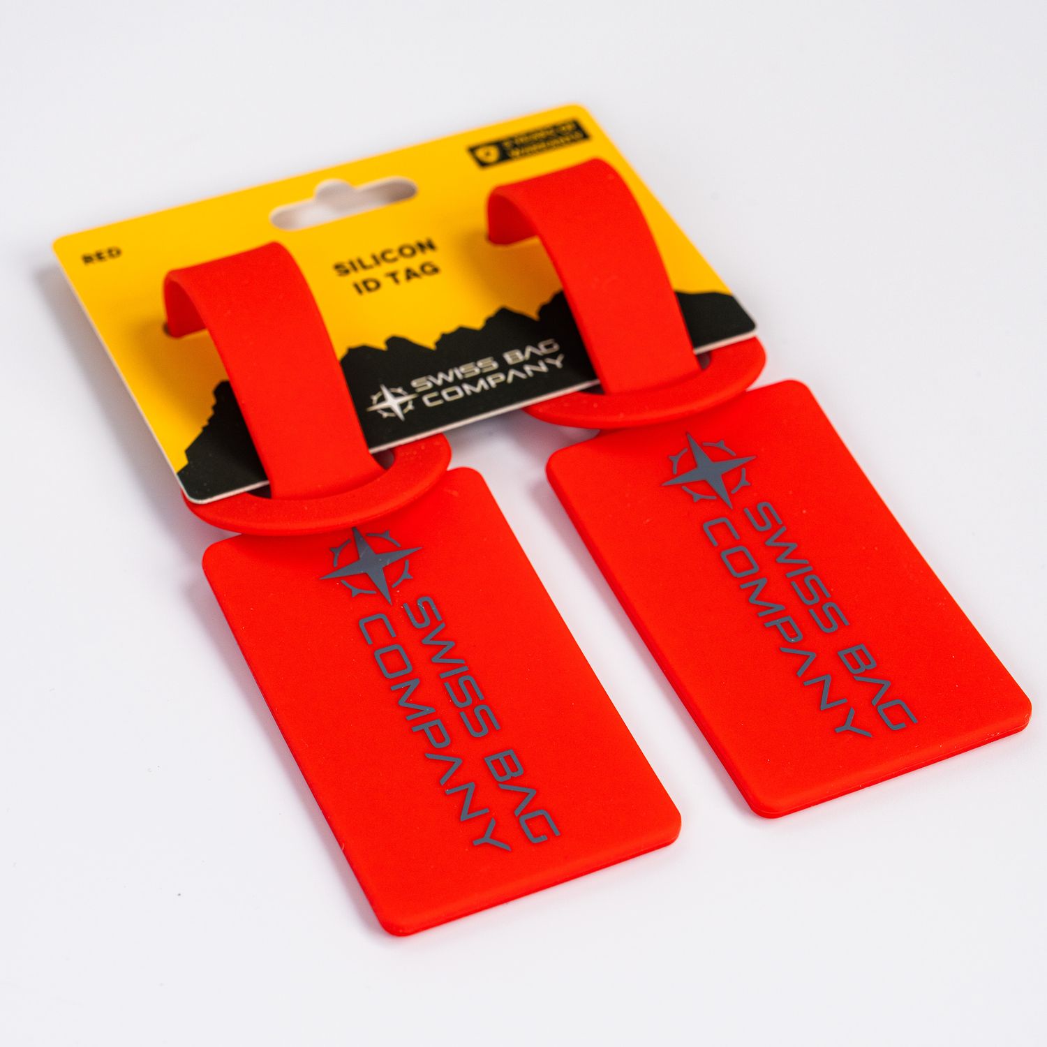 2x Silicon ID Luggage Tags - Red