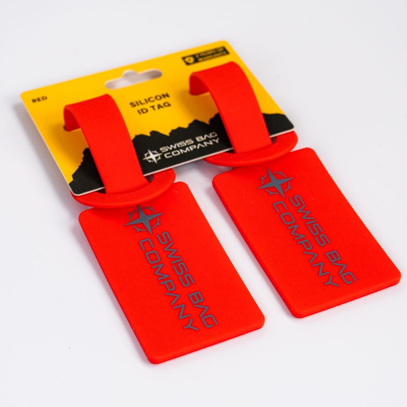 2x Silicon ID Luggage Tags - Red