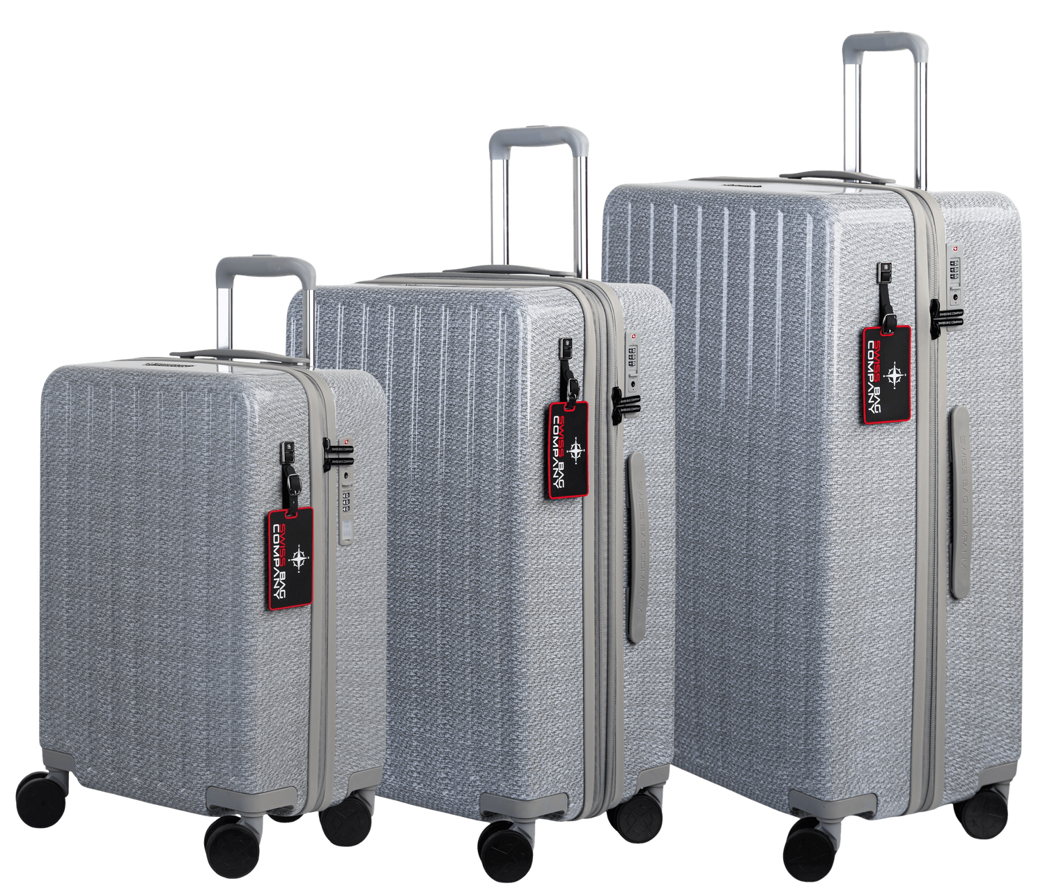 "Cosmos Deluxe Burlap" Set of 3 Suitcases
