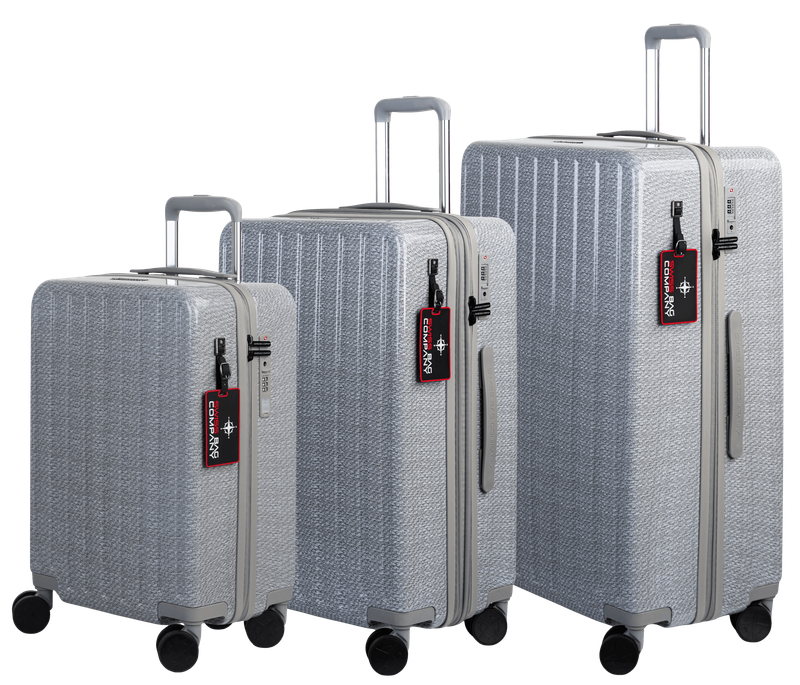 "Cosmos Deluxe Burlap" Set of 3 Suitcases