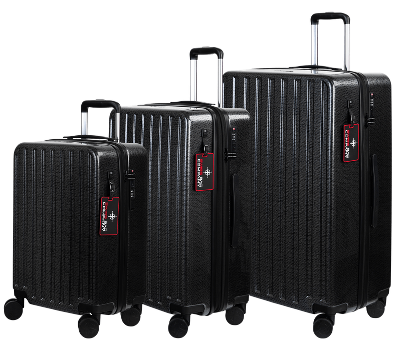 "Cosmos Deluxe Burlap" Set of 3 Suitcases