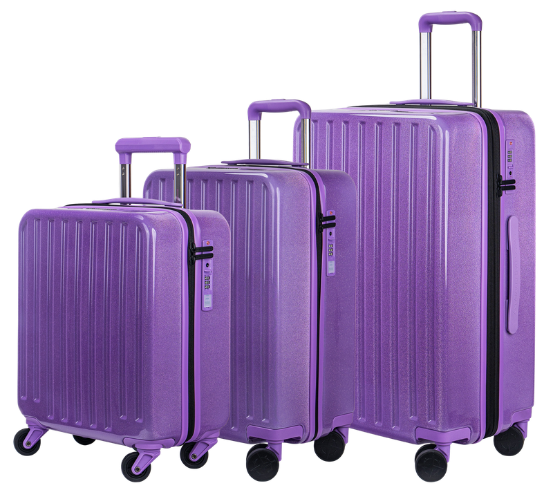 Cosmos Deluxe Sparkle 3-Piece Luggage Set
