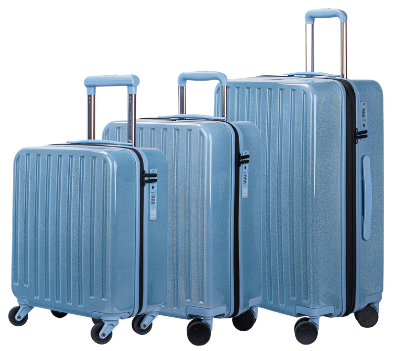 Cosmos Deluxe Sparkle 3-Piece Luggage Set