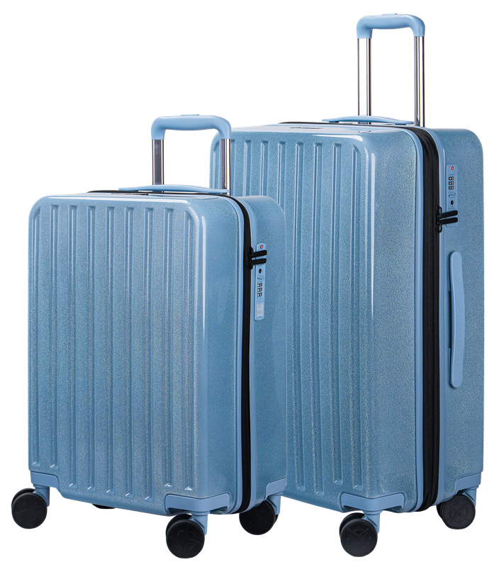 2-Piece Luggage Set "Cosmos Deluxe Sparkle" — Standard Cabin &amp; Medium Size