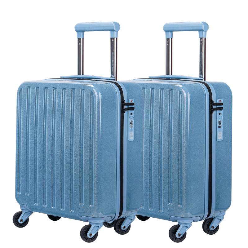 2x Cosmos Deluxe Sparkle - Cabin size "Under Seat" (easyJet) Trolley 45cm