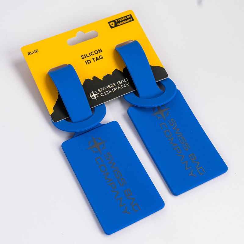 2x Silicon ID Luggage Tags - Blue