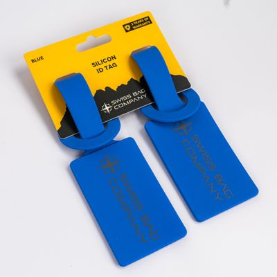 2x Silicon ID Luggage Tags - Blue