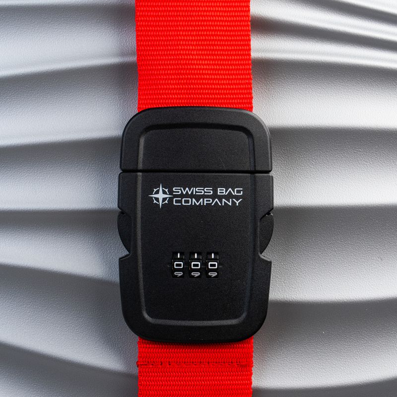 Safety Luggage Strap with Combination Lock - Red
