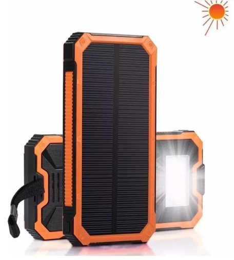 Cargador Solar con linterna antichoque