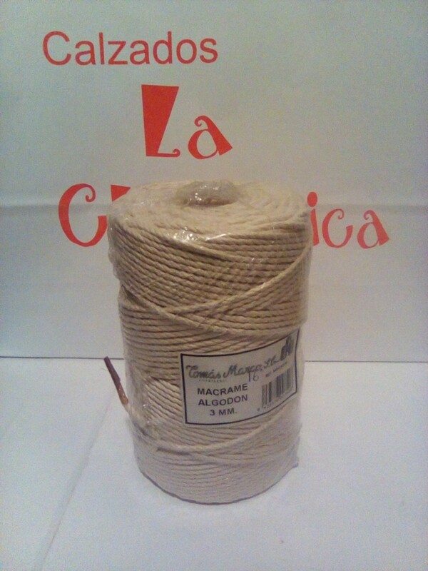 CUERDA MACRAME ALDODÓN 3MM.