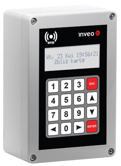 Work time recorder with keyboard