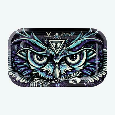 V Syndicate First Earth Owl מגש גלגול מתכתי בנוני דגם V Syndicate First Earth Owl מגש גלגול מתכתי בנוני דגם
