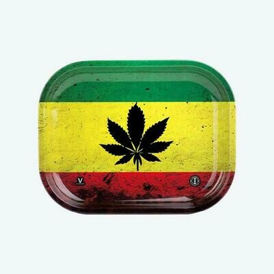 V Syndicate Rasta Leaf מגש גלגול מתכתי קטן\בנוני דגם V Syndicate Rasta Leaf מגש גלגול מתכתי קטן\בנוני דגם