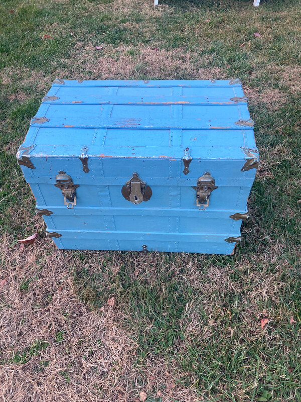 Vintage painted Trunk