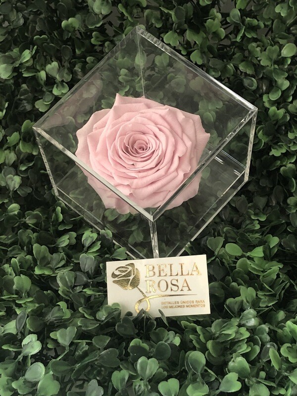 Caja acrílica rosada 