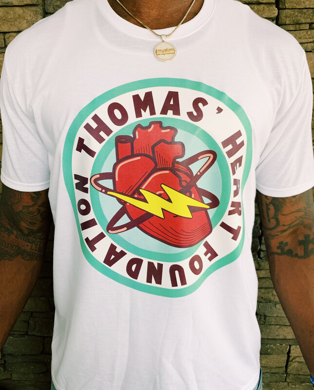 Thomas Heart Full Shirt Logo - White