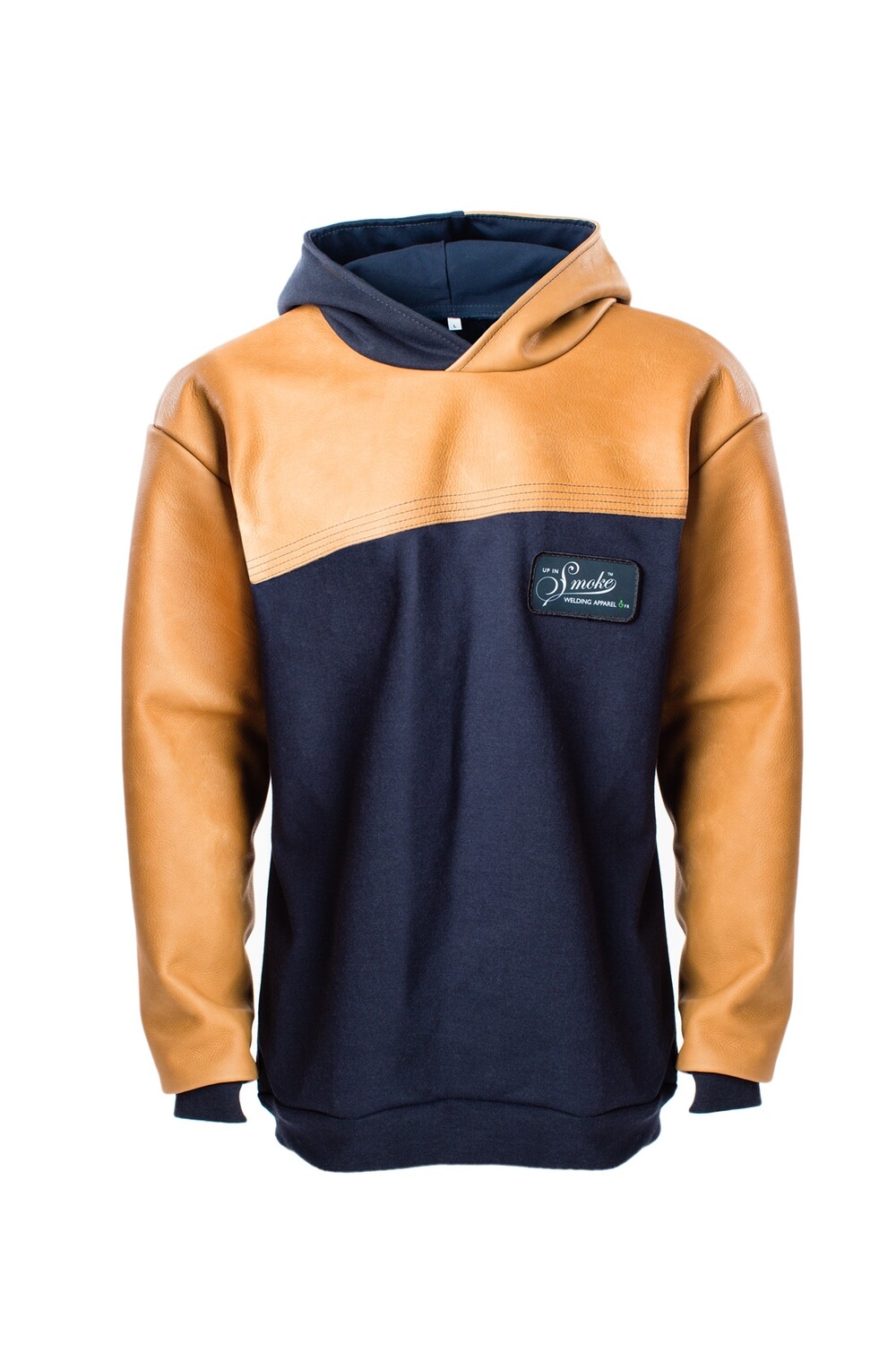 leather pullover hoodie