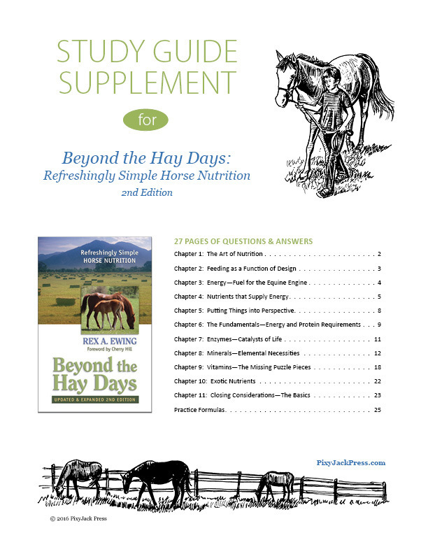 Study Guide Supplement for Beyond the Hay Days book