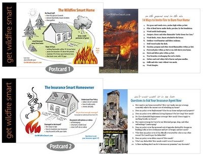 Set of 2 "Get Wildfire Smart" Reference Cards