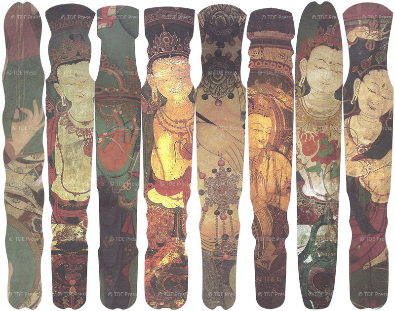 Mural Paintings of Buddhas & Bodhisttvas Bookmarks
