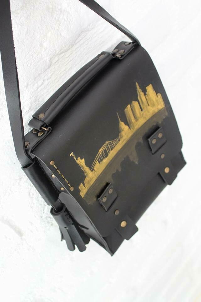 ჩანთა 26x28x10 სმ - Leather Messenger Bag