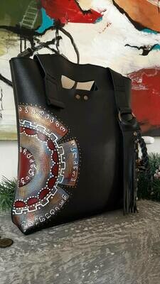 bestMark  ანბანი- ჩანთა - leather bag 30x32x7 სმ