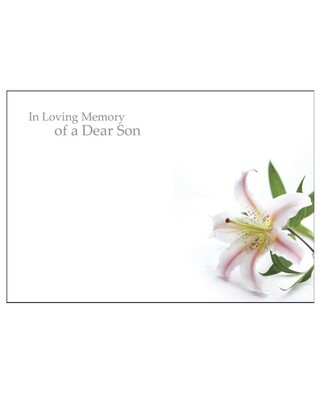In Loving Memory of a Dear Son with Lily