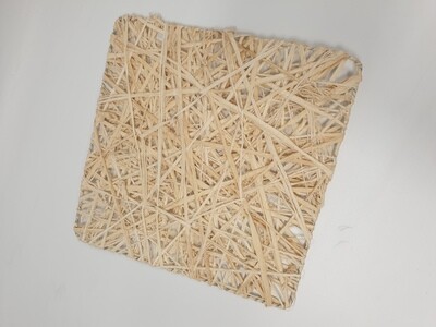 Square Plate Bleached Browny Raffia