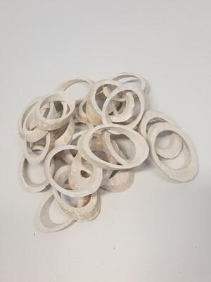Bamboo Oval Rings White Washed