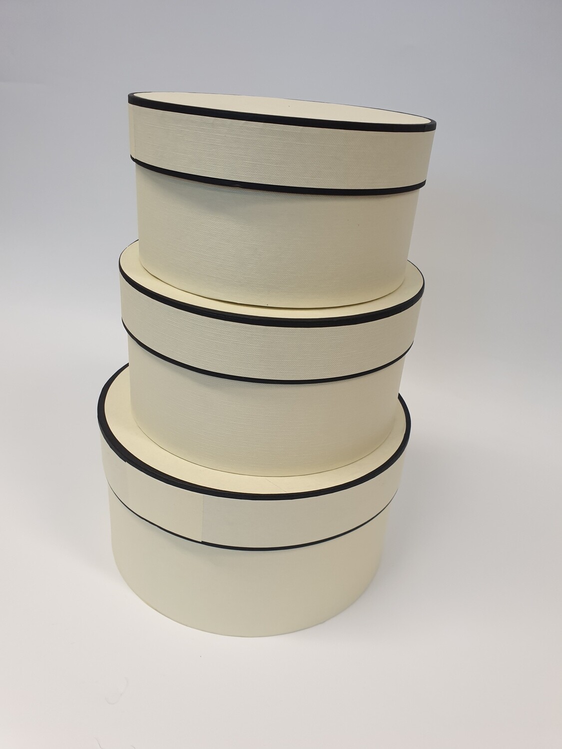 Hat Box Cream with Black Trim Round, Shop - Southeast Sundries