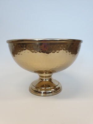 Dimpled Punch Bowl Gold