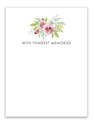 With Fondest Memories with Pink Flowers