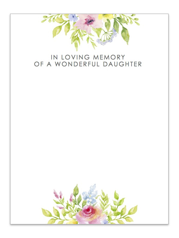 ILM Of A Wonderful Daughter Summer Flowers