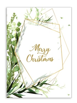 Merry Christmas Geo Gold Folding Card