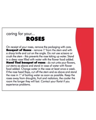 Roses Care Card