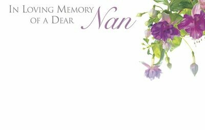 In Loving Memory of a Dear Nan with Purple Fuchsia