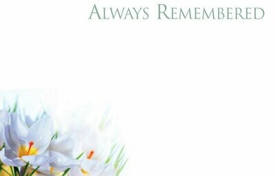 Always Remembered with White Crocus