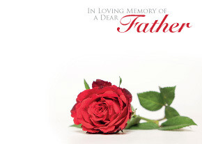 In Loving Memory of a Dear Father with Red Rose