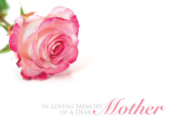 In Loving Memory of a Dear Mother with Pink Rose