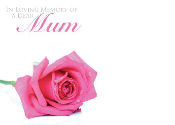 In Loving Memory of a Dear Mum with Pink Rose