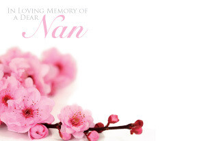 In Loving Memory of a Dear Nan with Pink Blossom