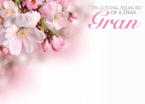 In Loving Memory of a Dear Gran with Pink Blossom