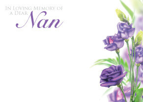 In Loving Memory of a Dear Nan with Blue Lissi