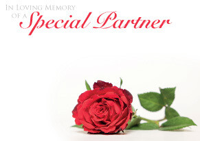 In Loving Memory of a Special Partner with Red Rose