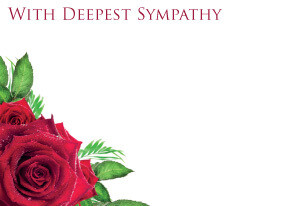 With Deepest Sympathy with Red Rose