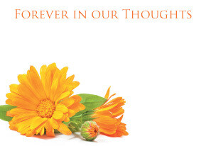 Forever in Our Thoughts with Orange Flower