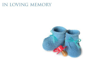 In Loving Memory with Blue Booties