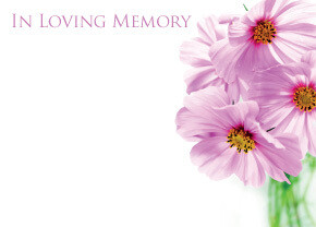 In Loving Memory with Pink Cosmos