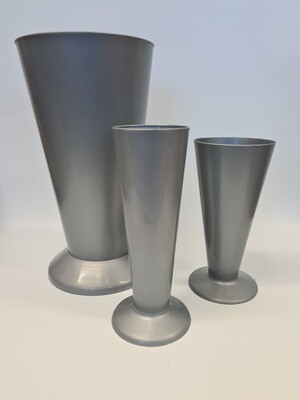 Grey Plastic Vases